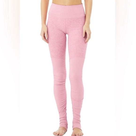 ALO YOGA High Waist ALO Soft Goddess Leggings Pink Size XS - Picture 1 of 11